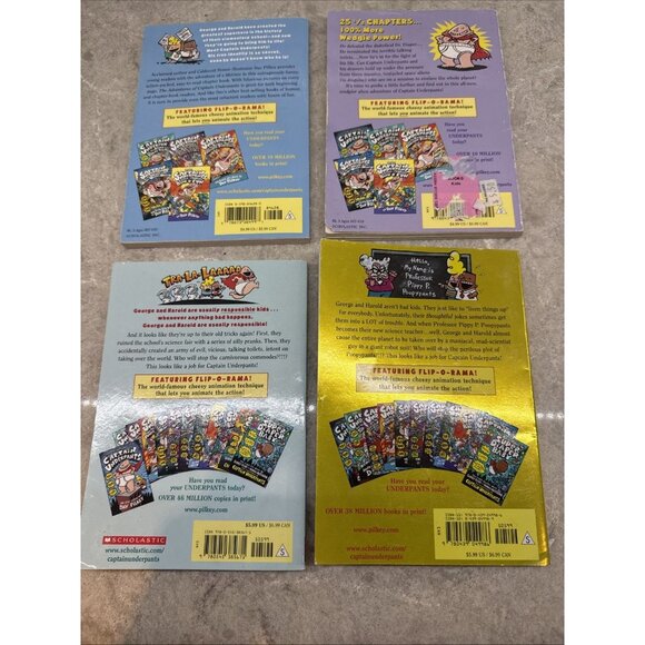 Captain Underpants paperback book. Lot of 4 various. Pre-owned. - Picture 7 of 11